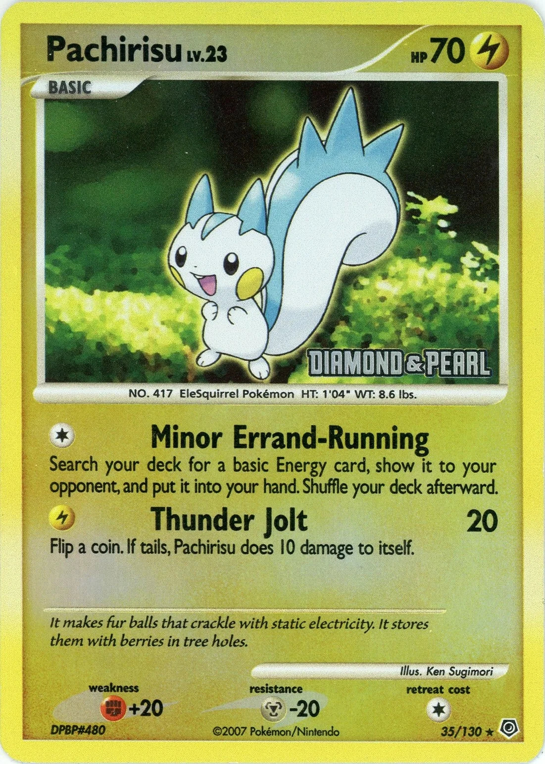 Pachirisu - 35/130 [Diamond & Pearl] (035/130) (Burger King Promos) (BKP)