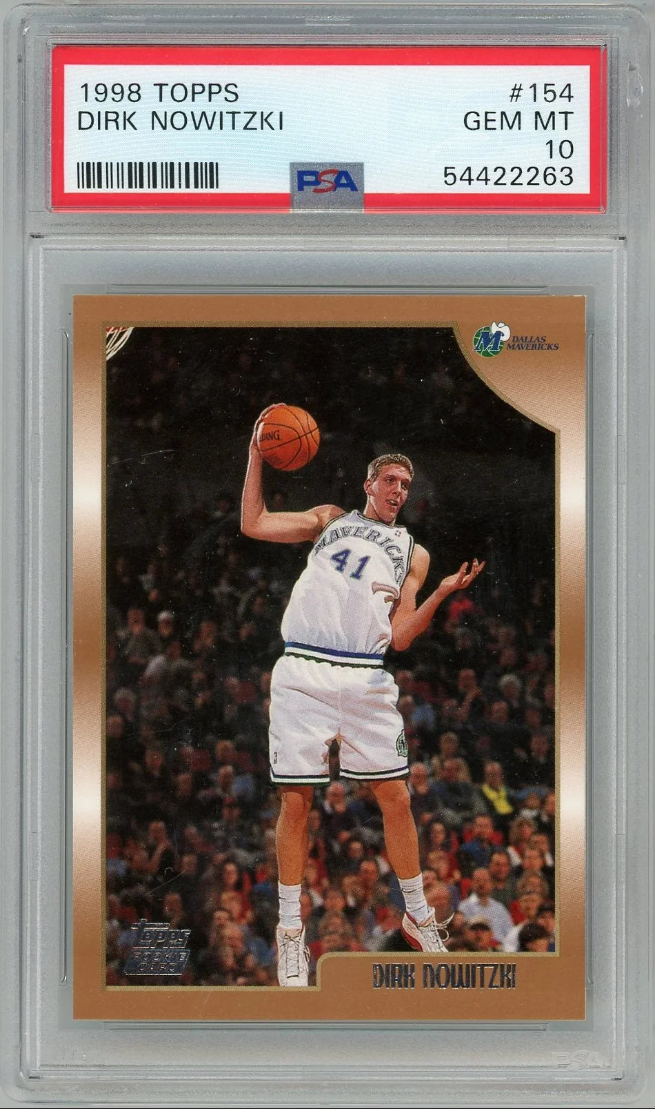 Dirk Nowitzki 1998 Topps Rookie Card PSA 10