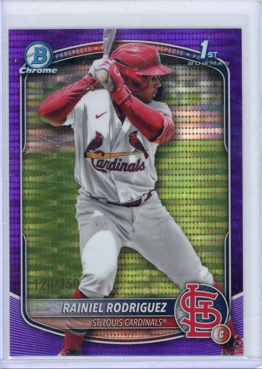 Rainiel Rodriguez 2025 1st Bowman Chrome purple pulsar ref. #'d 120/250