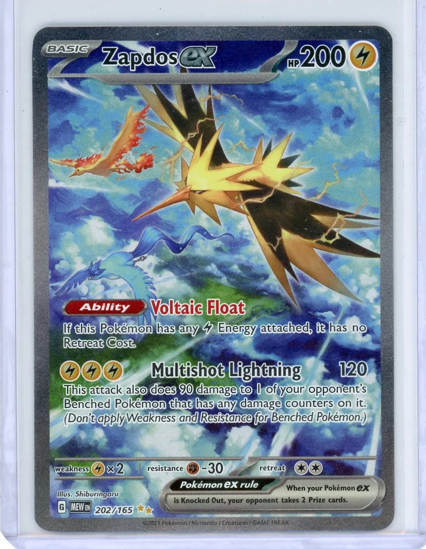 Zapdos ex Pokémon 151 Special Illustration Rare #202/165