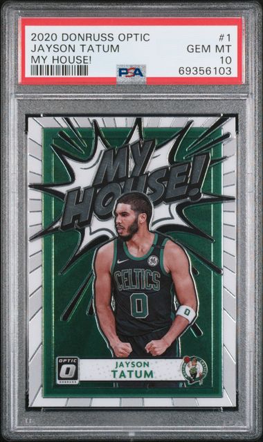 Jayson Tatum 2020 Panini Donruss Optic My House PSA 10