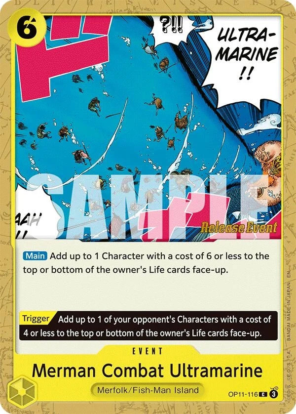 Merman Combat Ultramarine (OP11-116) (A Fist of Divine Speed Release Event Cards) (OP11 RE)