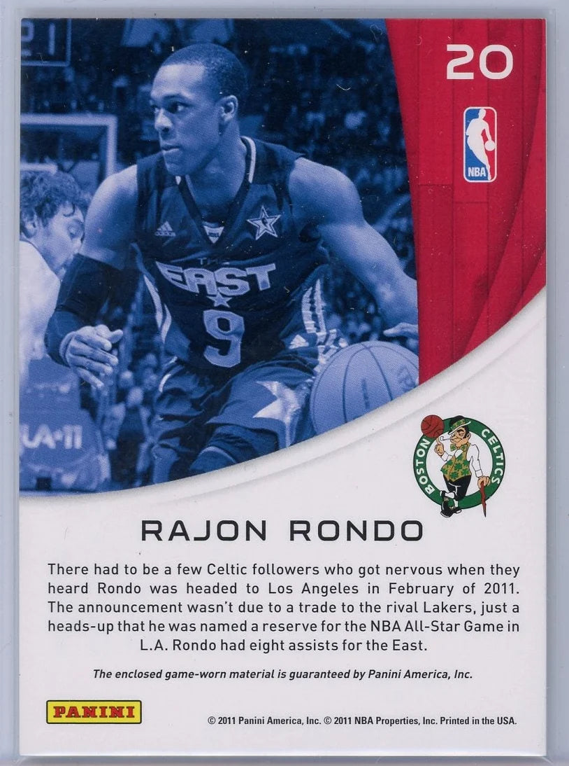 Rajon Rondo 2011 Panini Season Update All-Stars Patch
