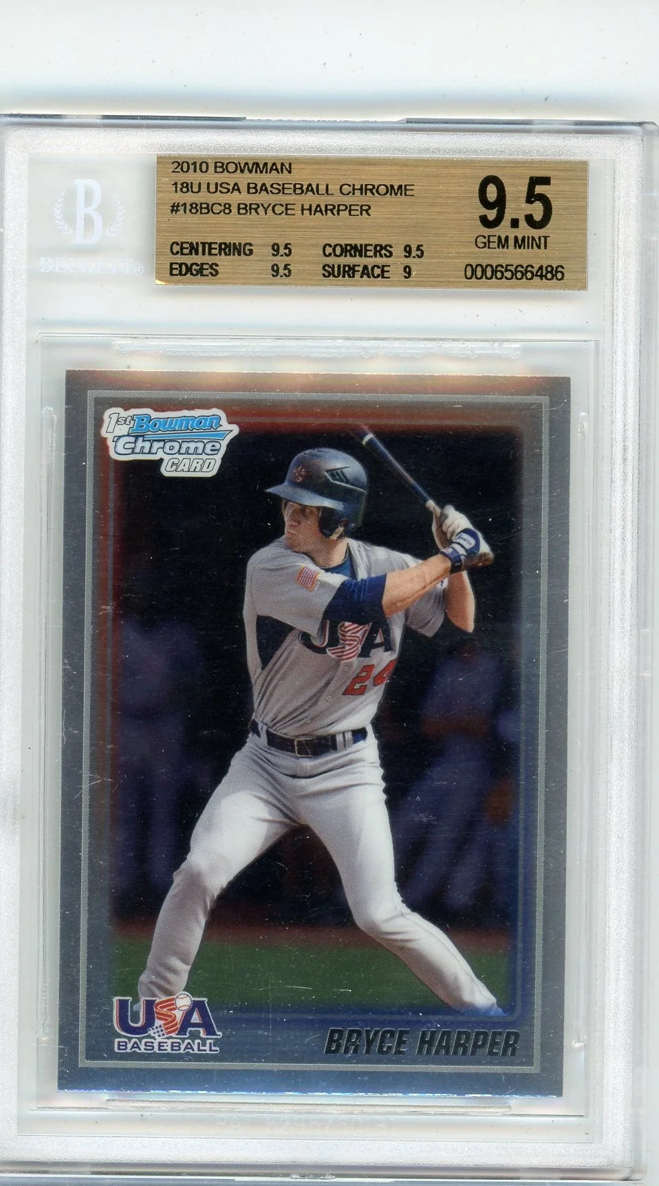 Bryce Harper 2010 1st Bowman Chrome BGS 9.5