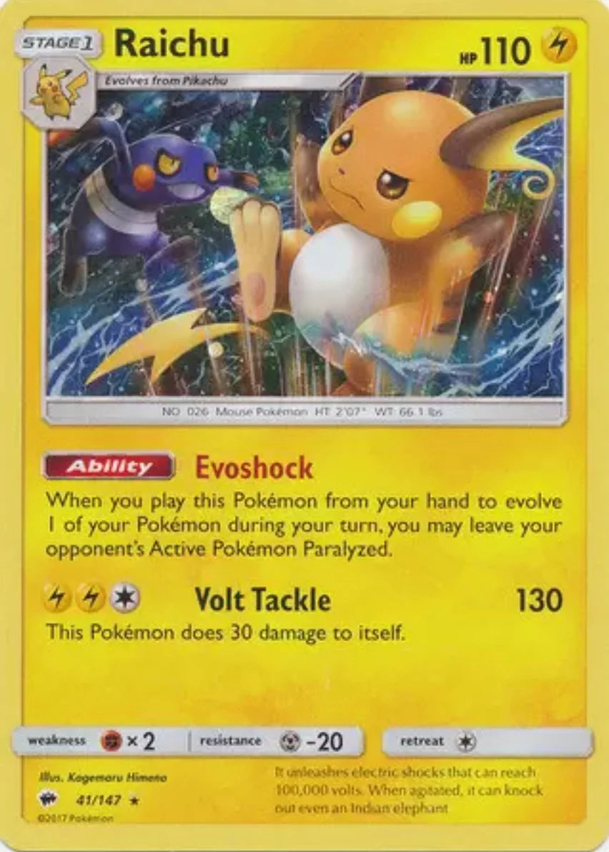 Raichu - 41/147 (Cosmos Holo) (041/147) (Blister Exclusives) (BLE)