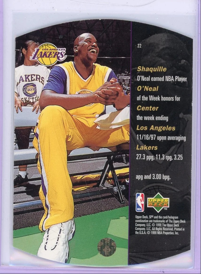 Shaquille O'Neal 1998 Upper Deck SPx die-cut