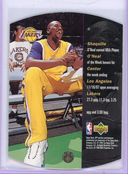 Shaquille O'Neal 1998 Upper Deck SPx die-cut