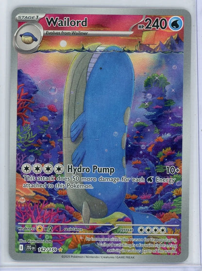 Wailord Pokémon Journey Together Illustration Rare #162/159