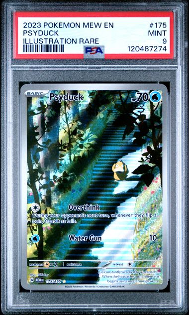 Psyduck 2023 Pokemon1 151 Illustration rare #175/165 PSA 9