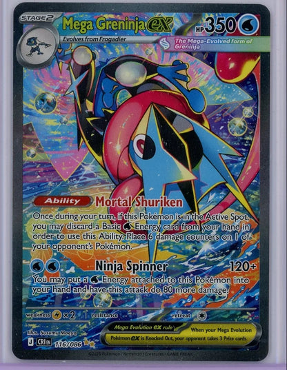 Mega Greninja ex Pokémon Chaos Rising Special Illustration Rare #116/086