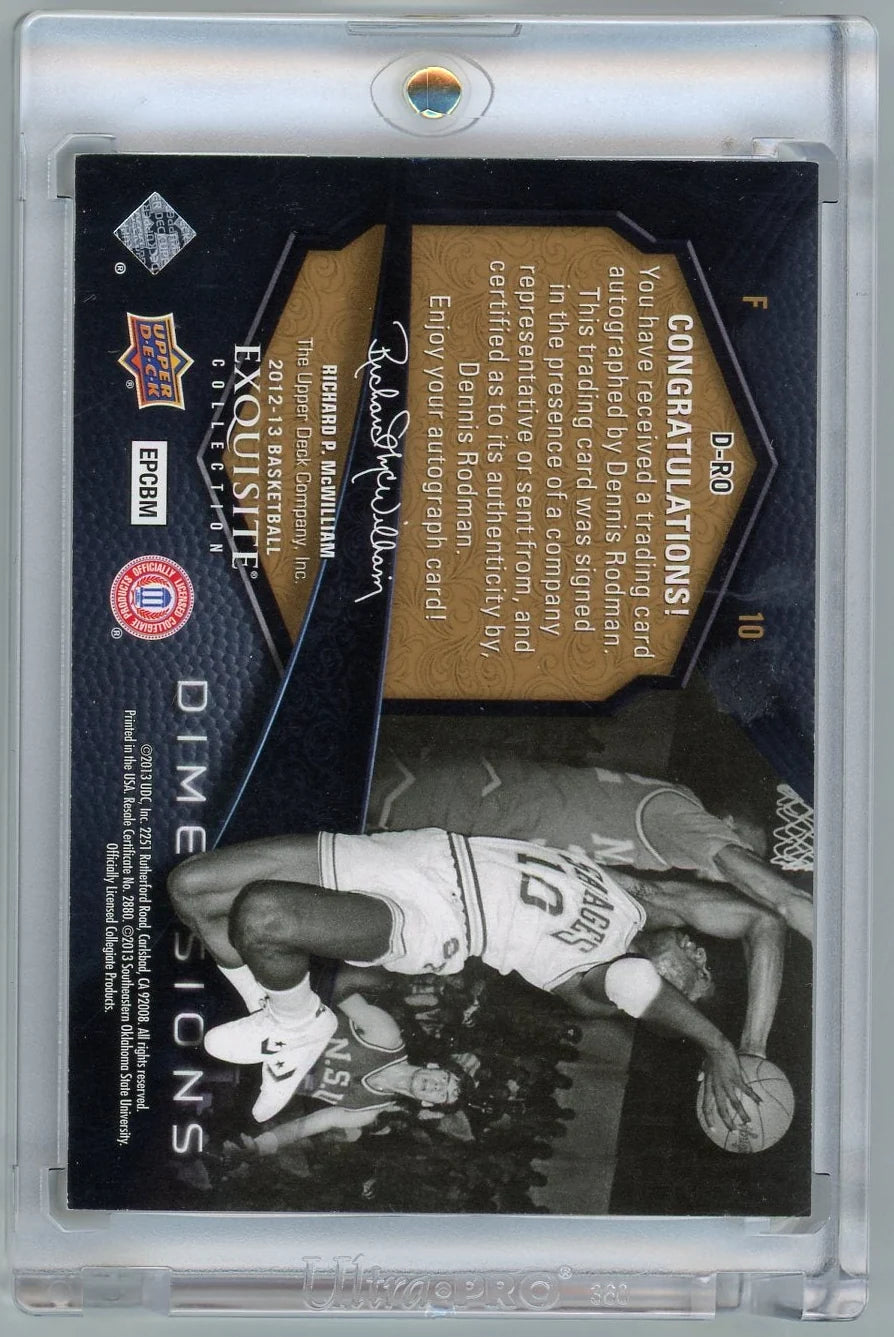 Dennis Rodman 2012-13 Upper Deck Exquisite Collection Dimensions Auto