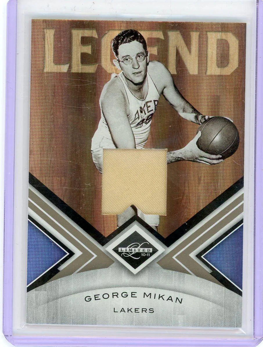 George Mikan 2010-11 Panini Limited Legend game-used relic #'d 46/99