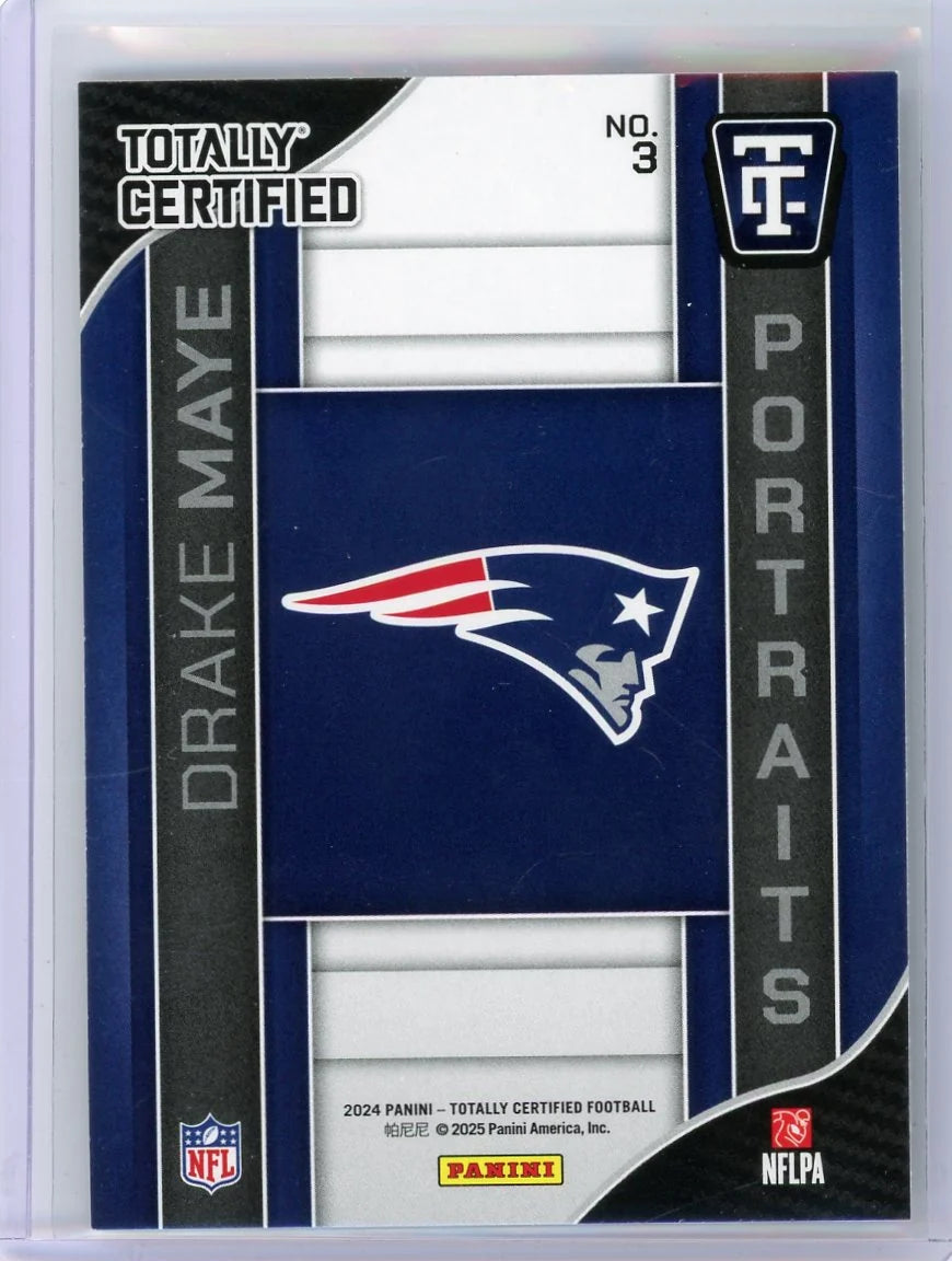 Drake Maye 2024 Totally Certified Portraits RC