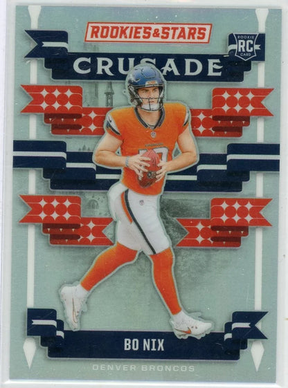 Bo Nix 2024 Panini Rookies & Stars Crusade Silver