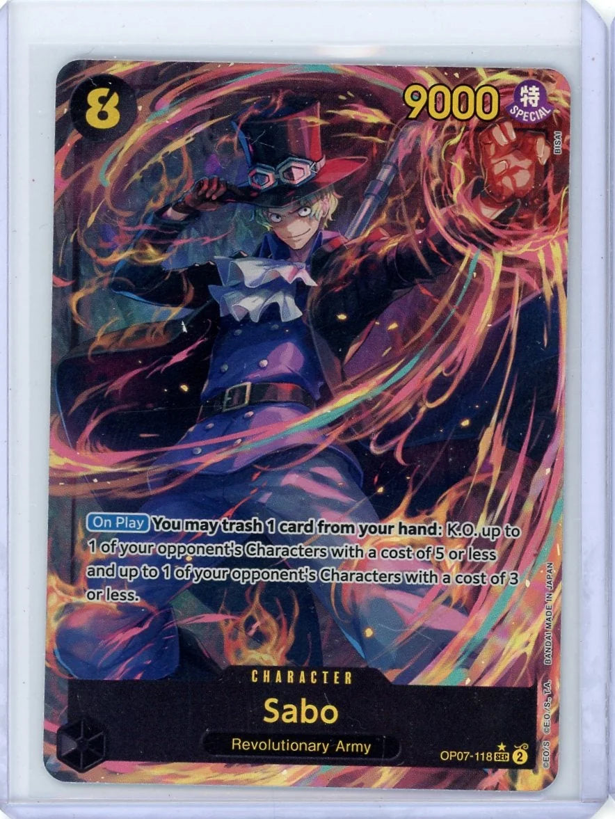 Sabo One Piece 500 Years in the Future Alternate Art Secret Rare #OP07-118