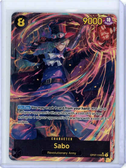 Sabo One Piece 500 Years in the Future Alternate Art Secret Rare #OP07-118