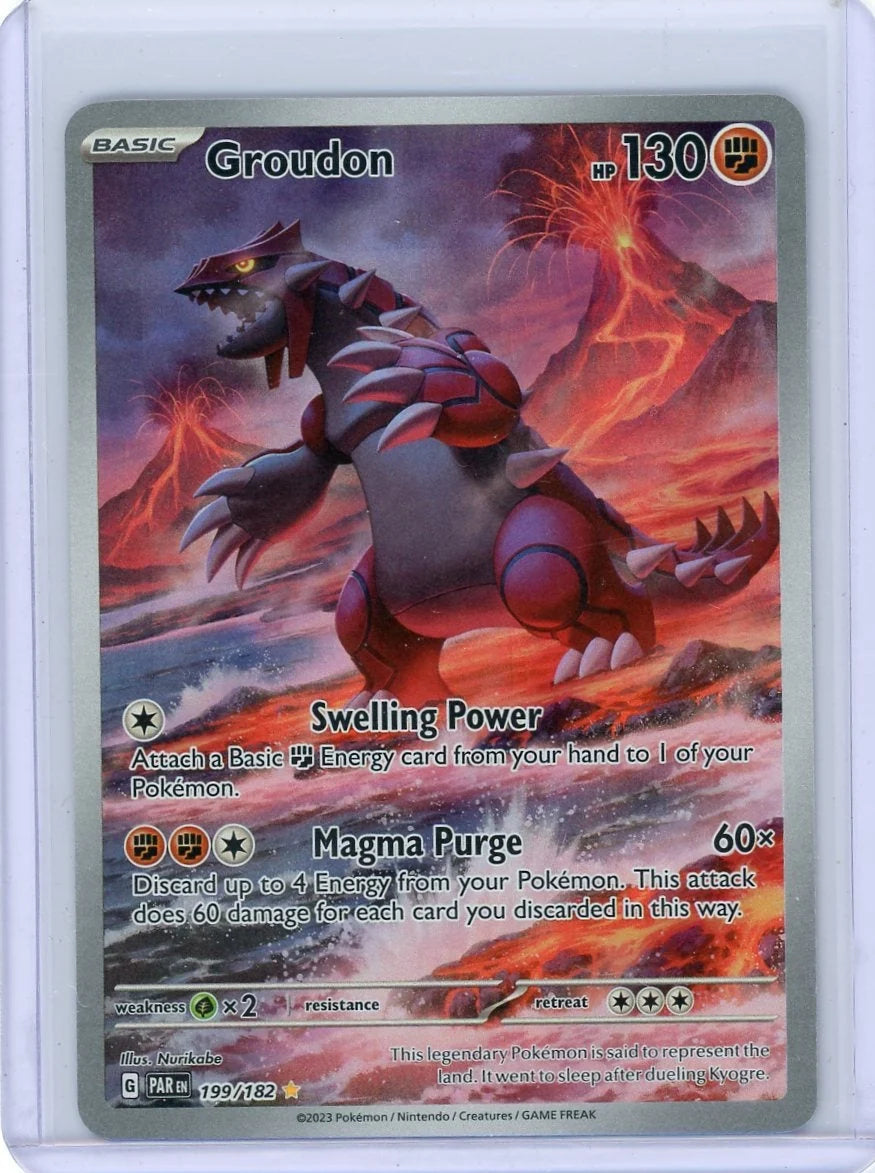 Groudon Pokémon Paradox Rift Illustration Rare #199/182