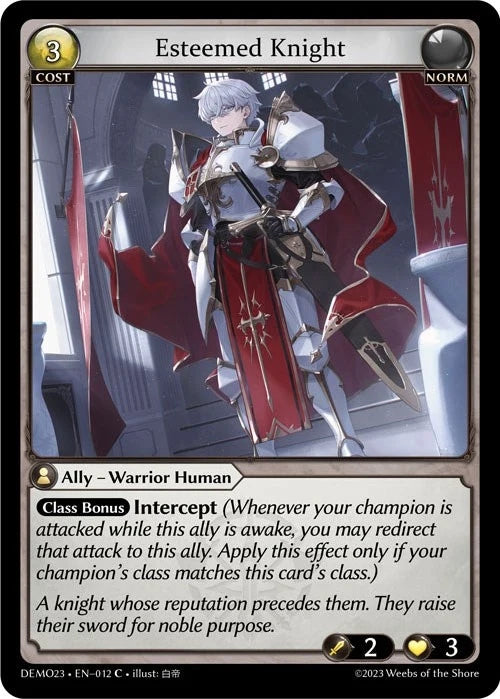 Esteemed Knight (012) (2023 Demo Deck) (DEMO23)