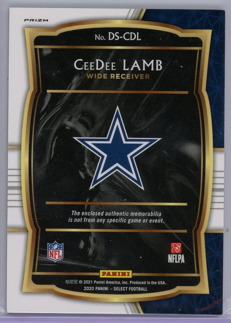 CeeDee Lamb 2020 Panini Select Draft Pick Relic