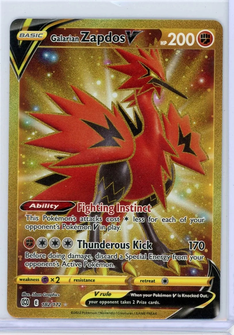 Galarian Zapdos V Pokémon Brilliant Stars #182/172