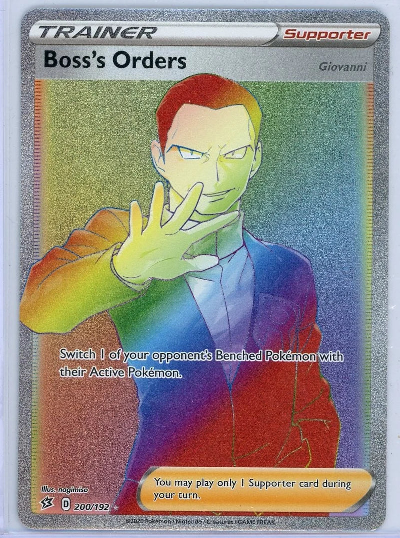 Boss's Orders 2020 Pokémon Rebel Clash secret rare #200/192