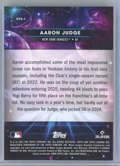 Aaron Judge 2025 Topps Cosmic Chrome Planetary Pursuit Sun