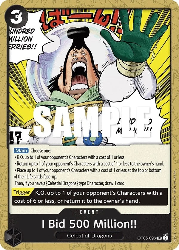 I Bid 500 Million!! (OP05-096) (Awakening of the New Era) (OP05)