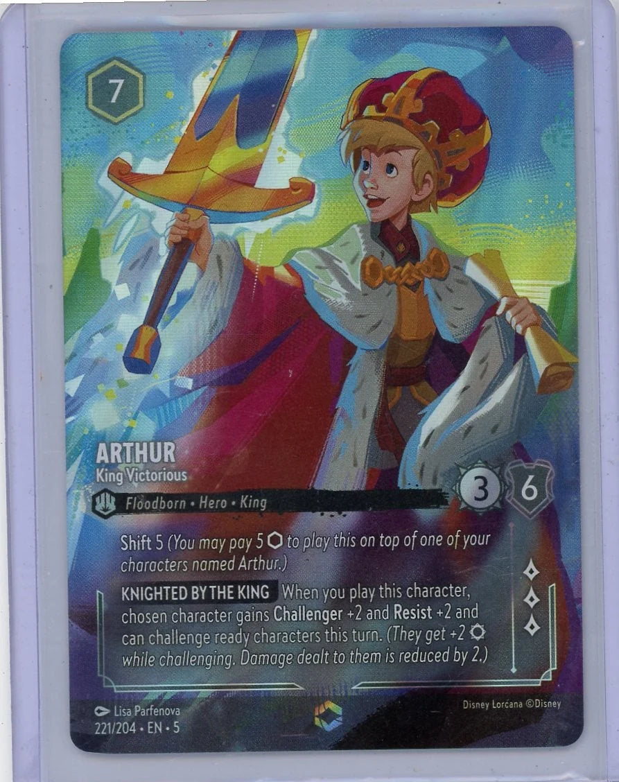 Arthur King Victorious Disney Lorcana Shimmering Skies Enchanted #221/204