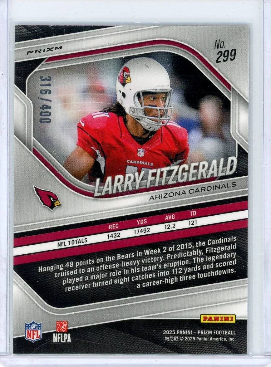 Larry Fitzgerald 2025 Panini Prizm Pandora #'d 316/400