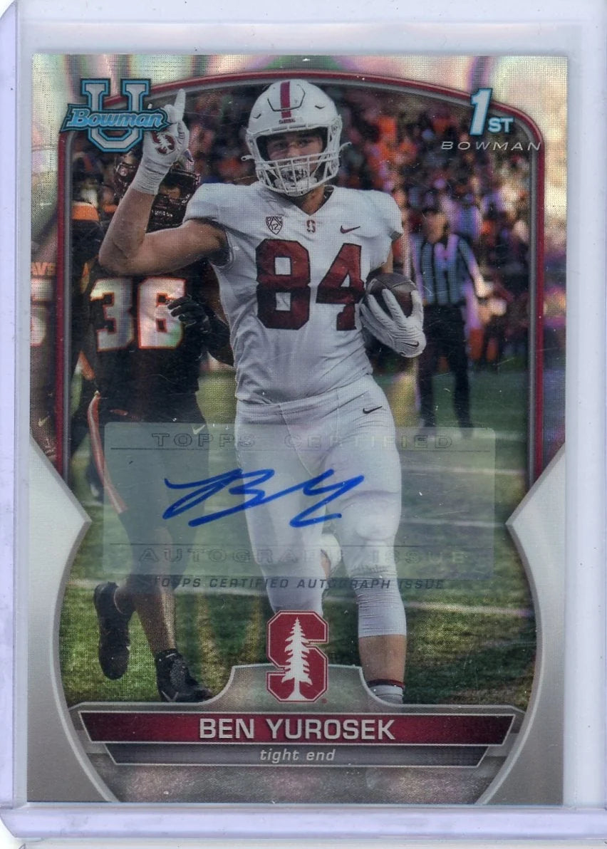 Ben Yurosek 2022 1st Bowman Chrome University autograph lava ref. #'d 040/199