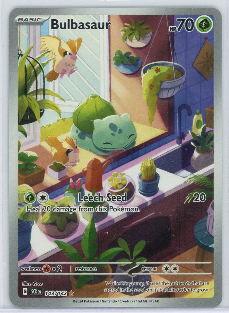Bulbasaur Pokémon Stellar Crown Illustration Rare #143/142