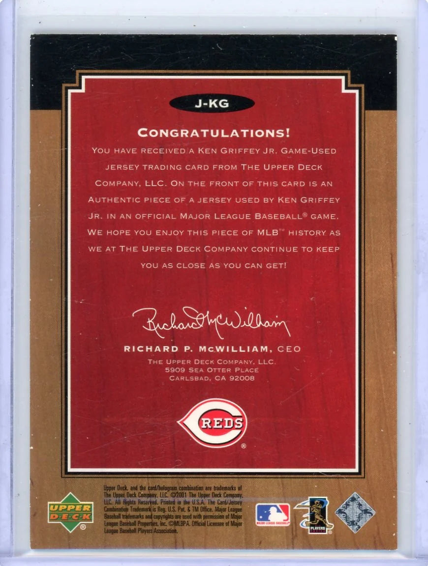 Ken Griffey Jr. 2001 Upper Deck Legendary Game Jersey Patch
