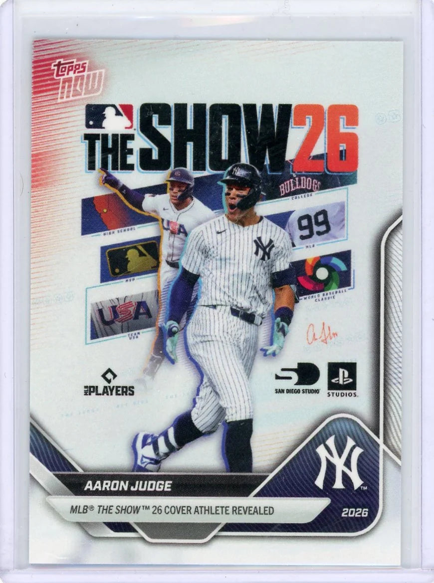 Aaron Judge 2026 Topps Now MLB The Show 26 Cover Athlete