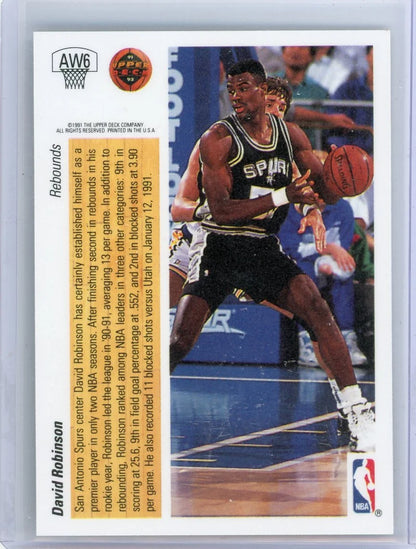 David Robinson 1991 Upper Deck Award Winners Rebounds Hologram