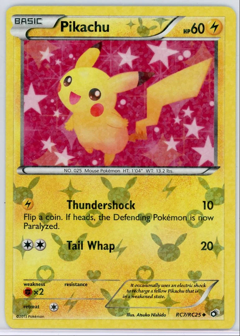 Pikachu 2013 Pokemon Legendary Treasures Radiant Collection #RC7/RC25