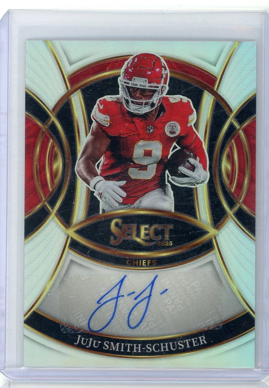 Juju Smith-Schuster 2025 Panini Select Signatures autograph silver prizm
