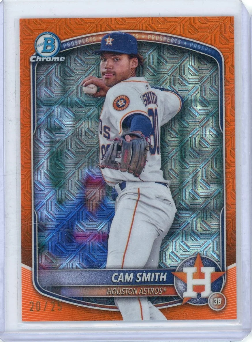 Cam Smith 2025 Bowman Mojo Orange #'d 20/25