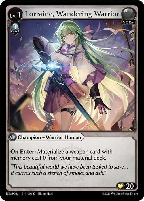 Lorraine, Wandering Warrior (003) (2023 Demo Deck) (DEMO23)