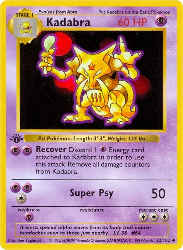 Kadabra (032/102) (Base Set (Shadowless)) (BSS)