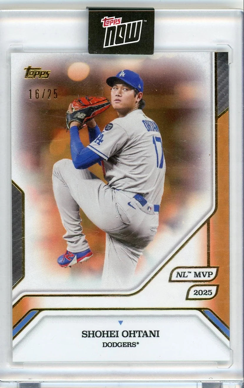 Shohei Ohtani 2025 Topps Now MVP Collection Orange #'d 16/25