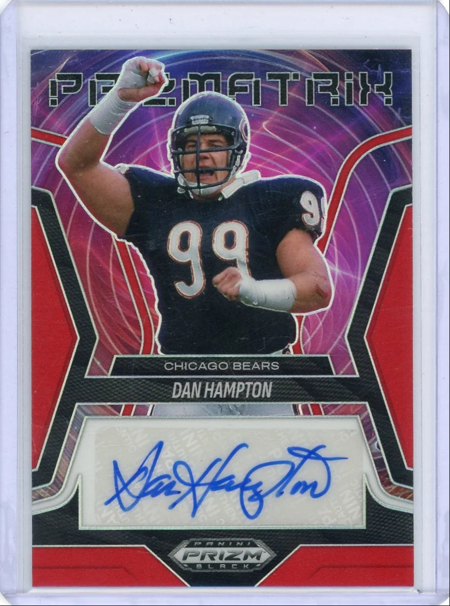 Dan Hampton 2025 Panini Prizm Black Prismatrix Autograph Red #'d 07/99