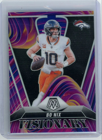 Bo Nix 2025 Panini Mosaic Visionary SP