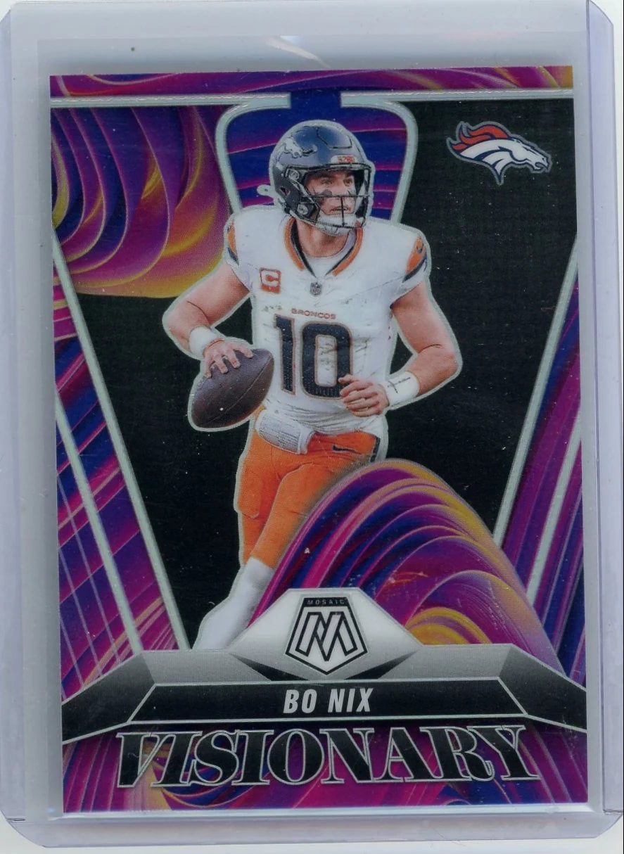 Bo Nix 2025 Panini Mosaic Visionary SP