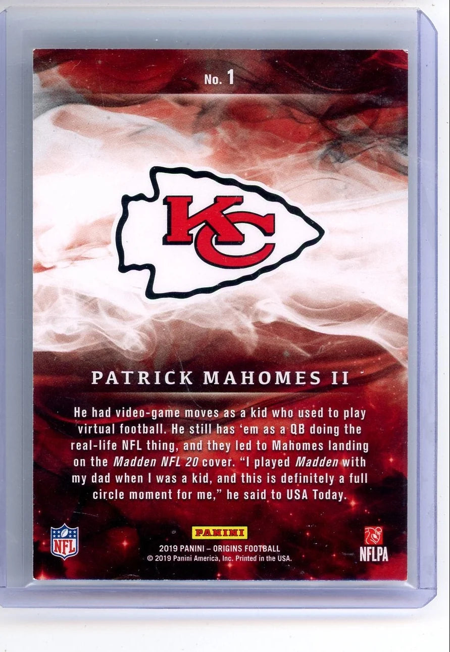 Patrick Mahomes 2019 Panini Origins teal #'d 13/25