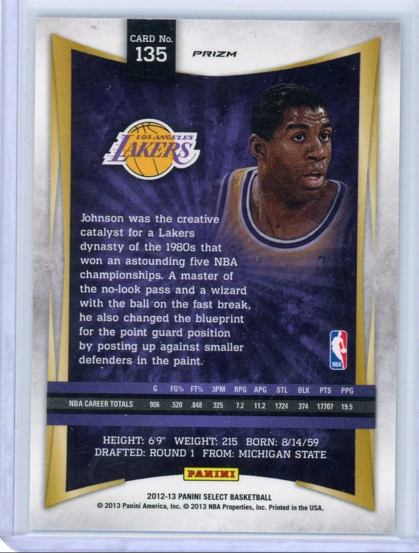 Magic Johnson 2012-13 Panini Select silver prizm #135