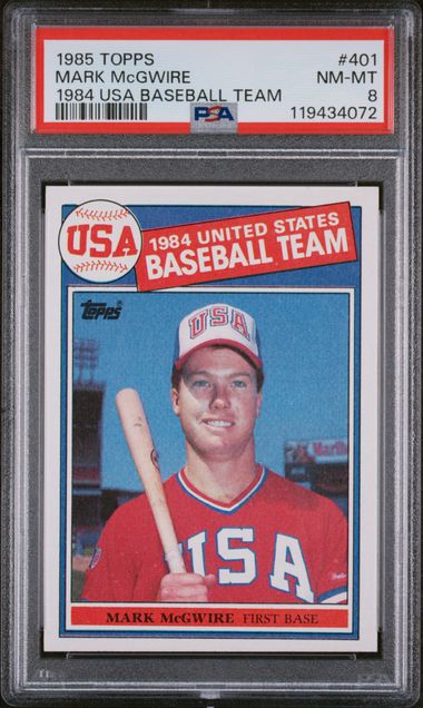 Mark McGwire 1985 Topps 1984 USA Baseball Team #401 PSA 8