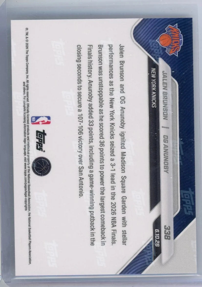 New York Knicks 2026 Topps Now Finals #338