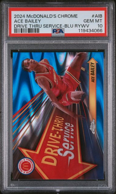 Ace Bailey 2024 Topps McDonald's Drive Thru Service PSA 10