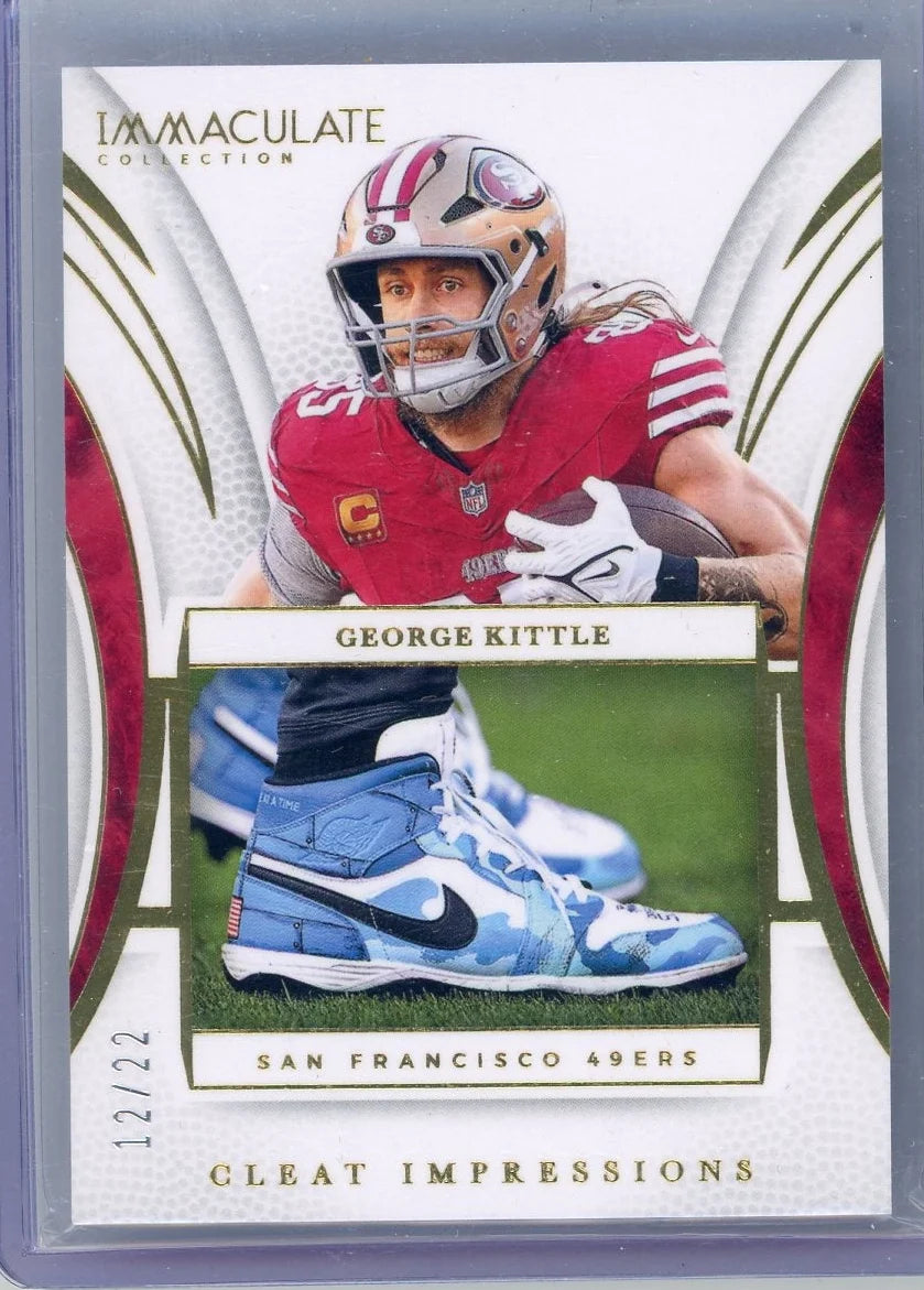 George Kittle 2025 Panini Immaculate Cleat Impressions #'d 12/22