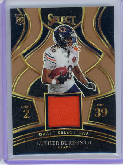 Luther Burden III 2025 Panini Select Draft Selections copper prizm rc #'d 08/49